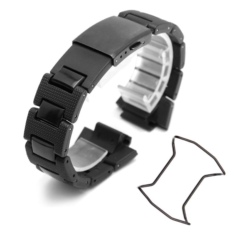 Пластиковый ремешок для часов 26*16 мм для casio G-Shock DW-6900/DW9600/DW5600/GW-M5610 и чехол-бампер из нержавеющей стали, аксессуары