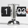 Flip Desk Clock Digital Flip Down Clock Retro Minimalist Single Foot Mechanical Auto Flip Clock Desk Clock for Home Livingroom