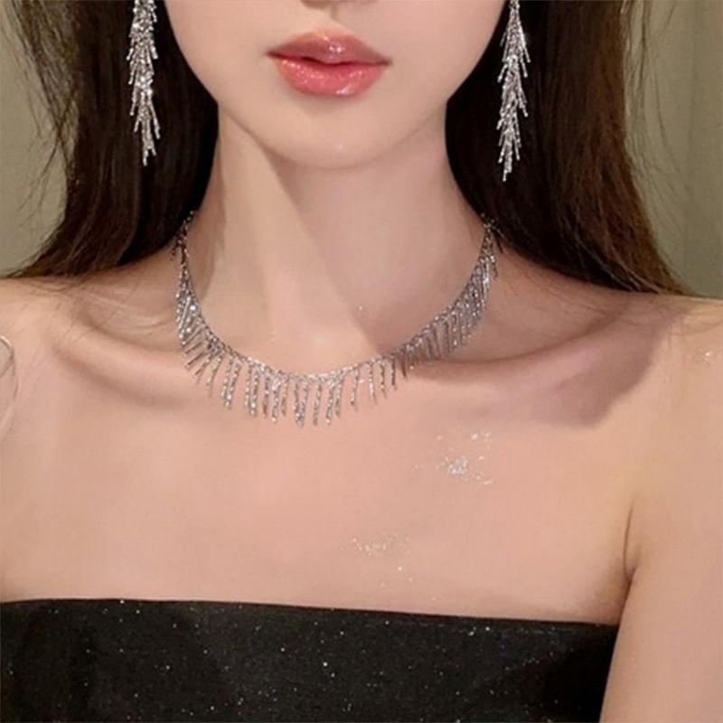 Короткое ожерелье с кисточками, чокер для женщин, воротник-чокер, модные винтажные украшения, подарок на вечеринку