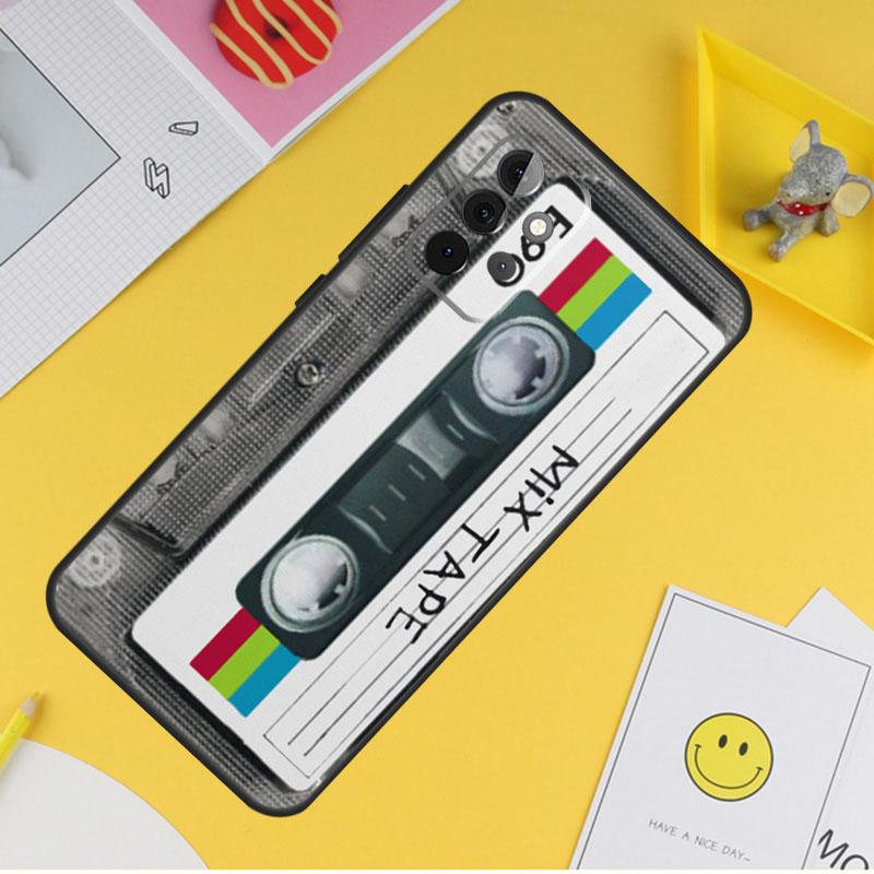 Cassette Mix Tape Cover For Samsung Galaxy A34 A35 A14 A15 A25 A53 A33 A13 A52 A32 A12 A51 A71 A54 A55 Case