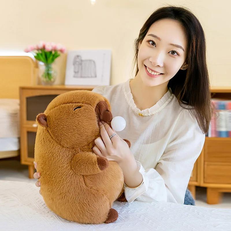 Милая плюшевая игрушка капибара с растягивающимися соплями K Simulation Animal Plush, плюшевая игрушка, кукла, детский подарок, черепаха, капибара, фруктовая кукла