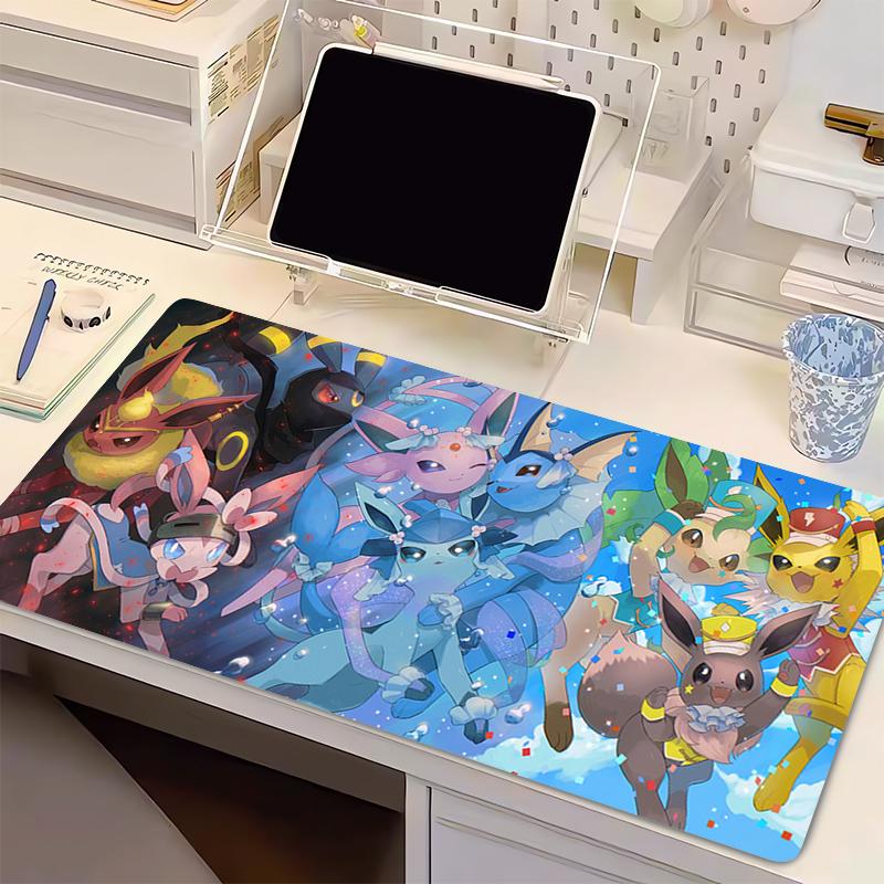 Natural Rubber Mouse Pad Pokemon Gaming Accessories Gabinete Gamer Computer Desk Mat Non Slip Keyboard Pad Tablet Anime Mousepad