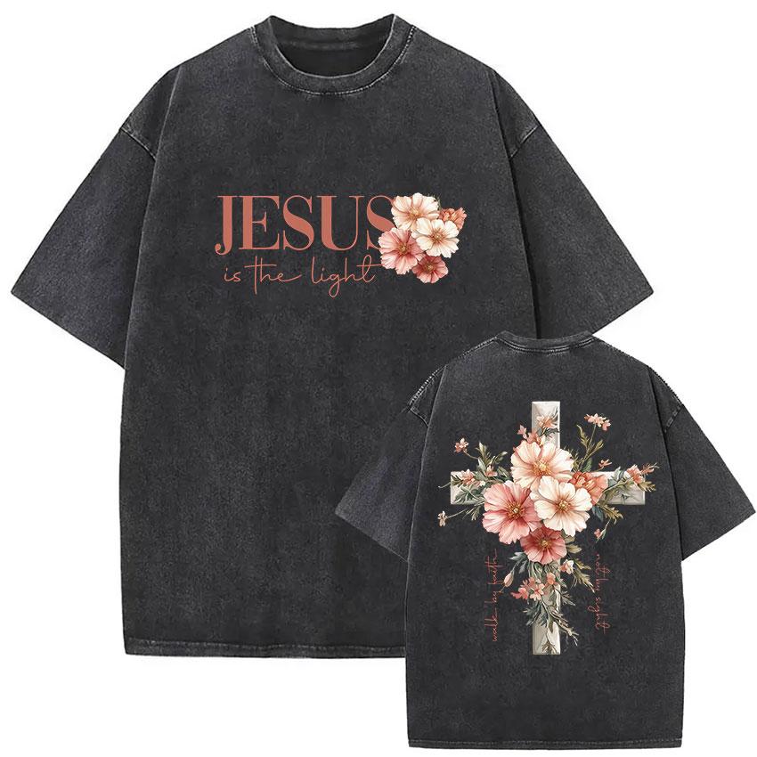 God Has A Plan Christian Bible Verse Vintage Washed T Shirts Mens Women Harajuku High Quality Oversized Tshirt Tops Fans Gift