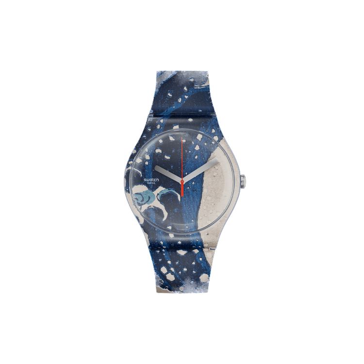 Swatch Серия Часы с кварцевым механизмом 30M Водонепроницаемые 41 мм Синий циферблат Силиконовый ремешок Мужские часы SUOZ351