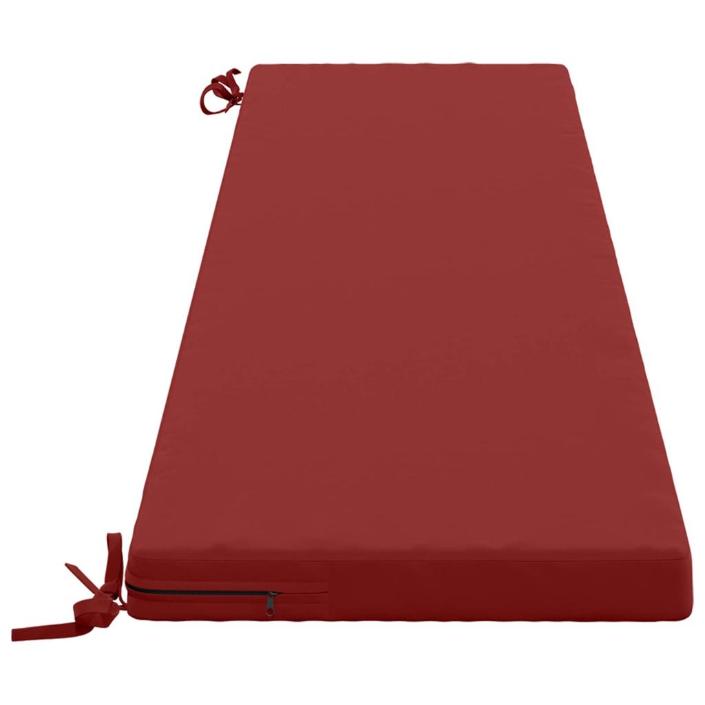 Bench Cushion SOEST 100percent Polyester Wine Red 200 x 40 x 5 cm