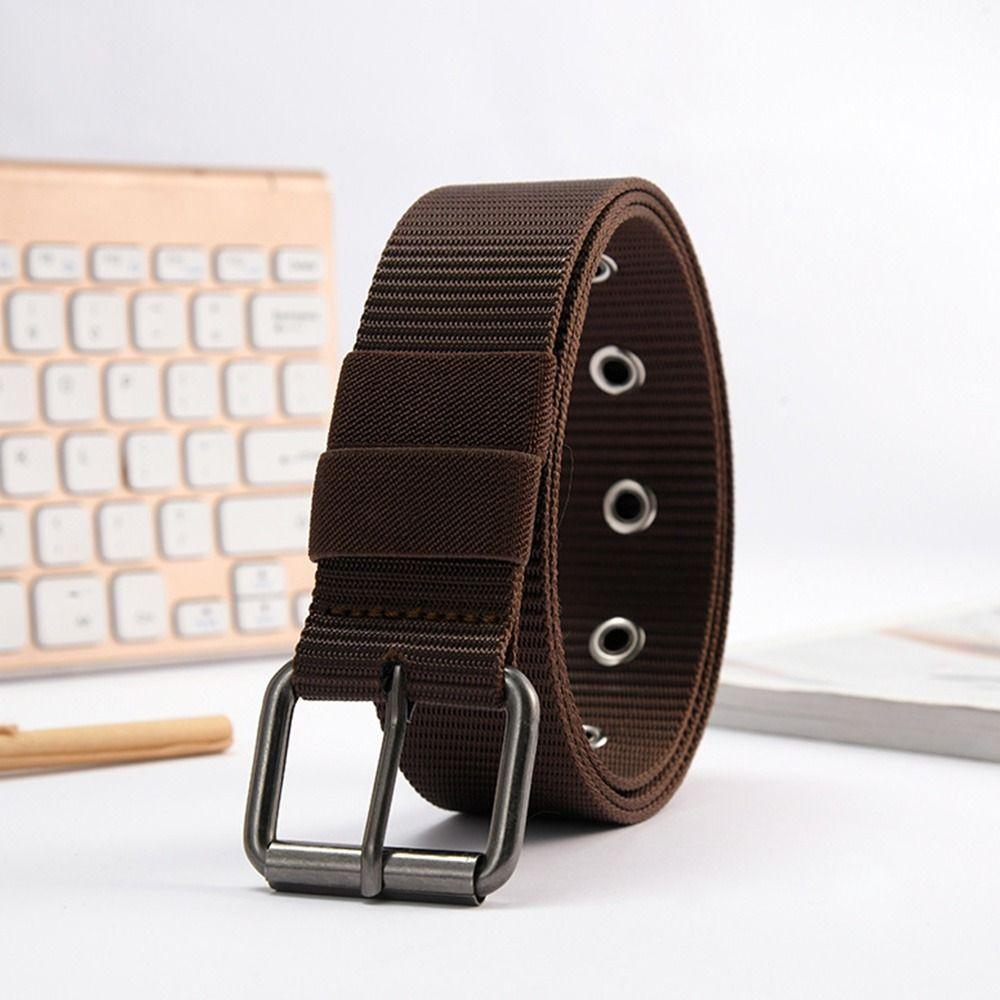 Pants Vintage Ladies Dress Strap Nylon Canvas Braided Belt Weave Waist Band Pin Buckle Waistband