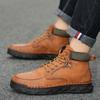 Мужские повседневные туфли из натуральной кожи в стиле ретро, зимние и бархатные ботильоны, мужские ботинки на весну/осень