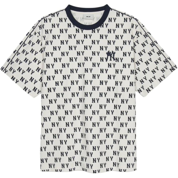 MLB New York Yankees Overfit T Shirt Unisex Cream 3ATSM0553-50CRS