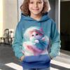 Children's Kawaii Fashion Streetwear Boys Girls Sweatshirts Hoodie Kids Cat 3D Print Hooded Pullover Comfortable Tops Clothing