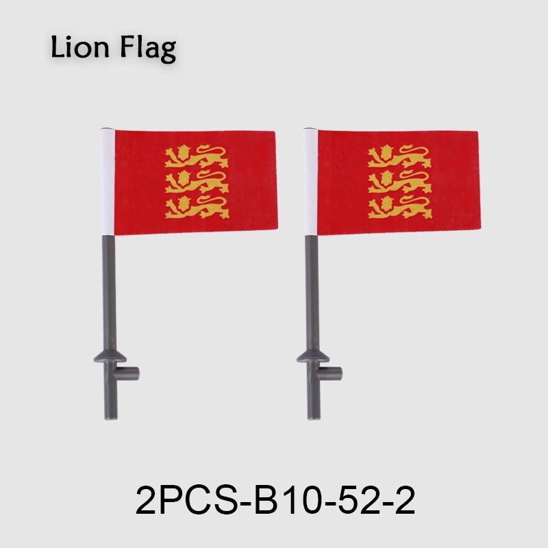 Средневековые военные флаги, серия «Военный замок», рыцарь, солдат, воин, аксессуары, строительные блоки, Древний Священный Рим, кирпичики, игрушки, подарки.