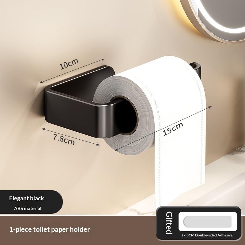 Thickened Plastic Wall Mounted Toilet Paper Holder Rustproof for Home Bathroom Kitchen Washrooms