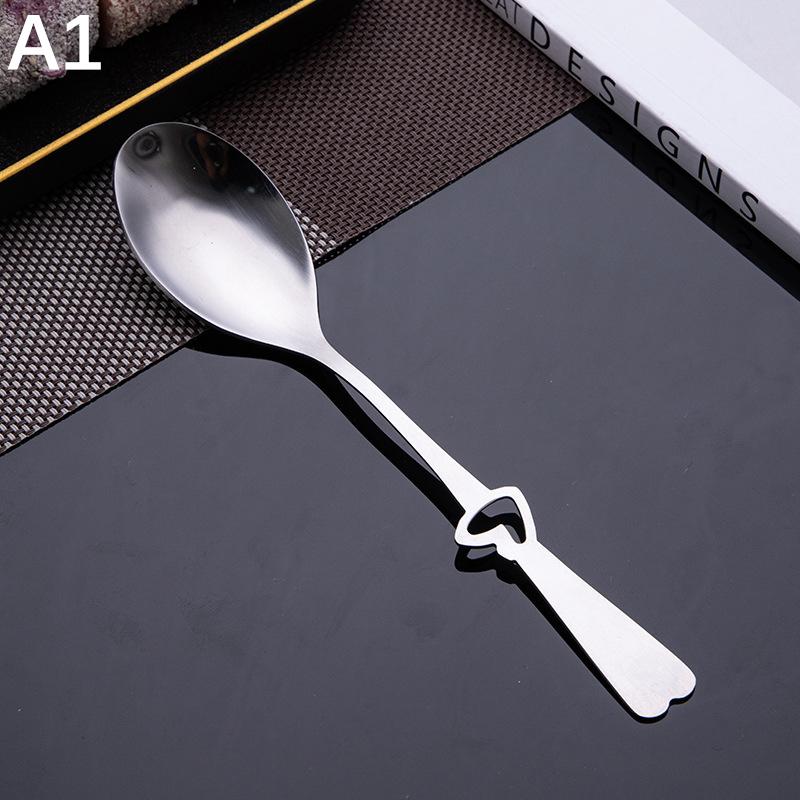1 шт./набор из нержавеющей стали в форме сердца, ложка для размешивания кофе, десертная ложка для мороженого, чайная ложка, кухонная утварь, аксессуары