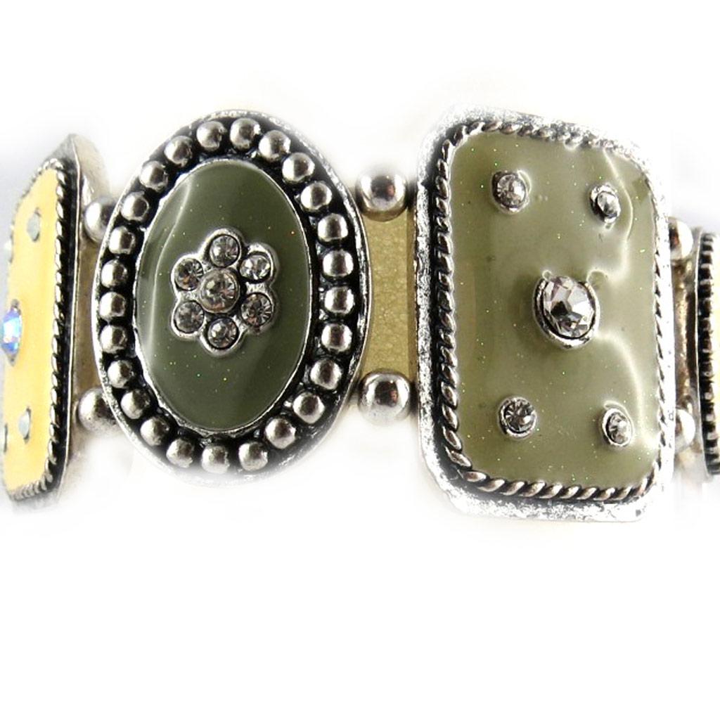 Les Trésors De Lily [E6641] - Дизайнерский браслет "Оксана" бежево-серый