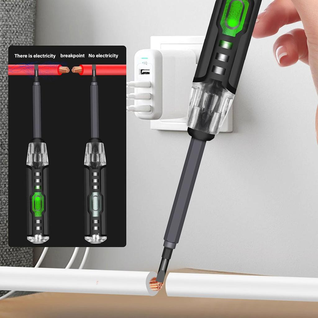 Multipurpose Screwdriver Voltage Tester Current Detector with LED Display Suitable for Electrical Work Easy Maintenance