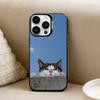 Крутой милый кот Чехол для телефона Для iPhone17, 16,15,14,13,12 Pro Max Черный Конфетный Матовый Ударопрочный Чехол
