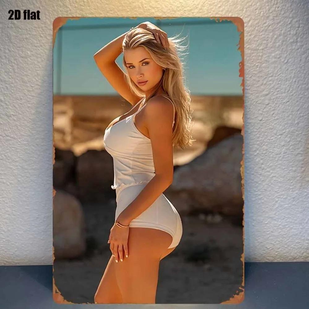 Sunshine Beach Metal Wall Art Outdoor Indoor Decor for Bedroom Bar Garage Garden Modern Coastal Home Decor