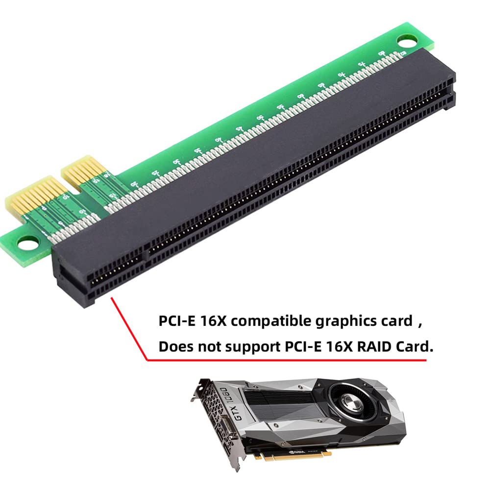 Cablecc PCI-E Express 1x на 16x Мужской-Женский Конвертер-Расширитель для Видеокарт, Адаптер-Подъемник для Расширения