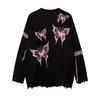 Oversized Knit Sweater Men Women - High Street Style Cable Jacquard Distressed Detail Loose Fit Winter Warm