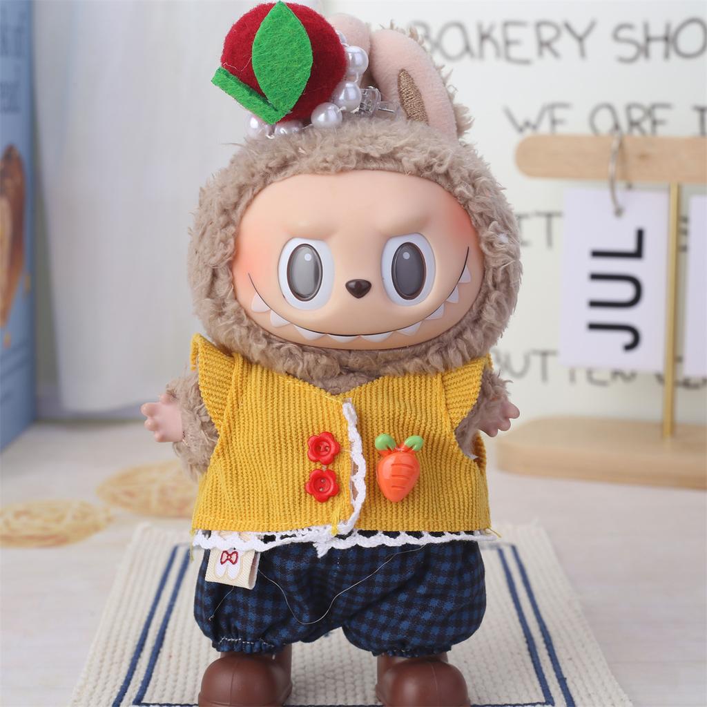 Одежда Labubu Baby подходит для кукол Labubu первого, второго и третьего поколений ростом 17 см
