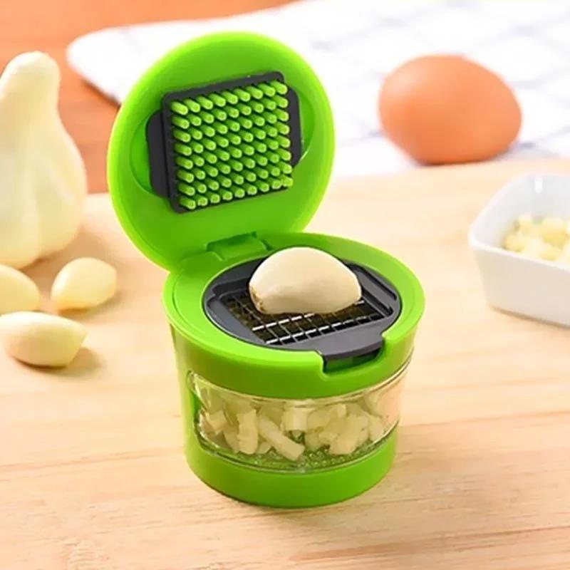 Manual Garlic Press Stainless Steel Crusher Mincer Kitchen Tool Garlic Ginger Food Prep Home Cooking Masher Chopper Accessory