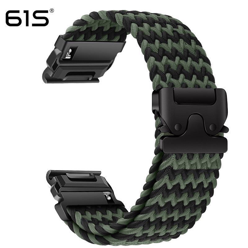 Эластичный ремешок из паракорда 61S для часов Garmin Fenix 8, 7X Pro, 955, 965