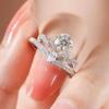 Live Broadcast: New 1 Carat Princess-Cut Moissanite Zircon Diamond Ring for Women