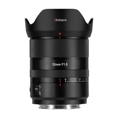 7artisans AF 35mm Фикс-объектив Автофокусная Большая Диафрагма STM Стандартный Объектив с Металлическим Корпусом для Портретной и Влоговой Фотосъемки с Боке и Бесступенчатой Диафрагмой