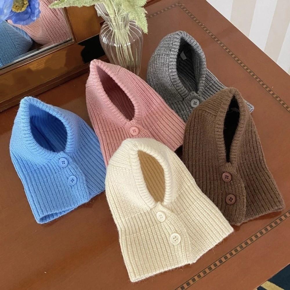 Fashion Dog Knitted Hat Soft Dog Head Cover Cute Cat Bear Hat  for Dog Cat