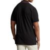 Polo Ralph Lauren Logo Вышитый Полосатый Отделка Повседневная Рубашка Поло с Коротким Рукавом Мужские Рубашки Поло Черный 710842621-001