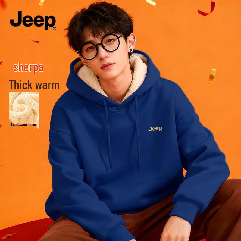 Jeep Унисекс плотная толстовка с флисовой подкладкой