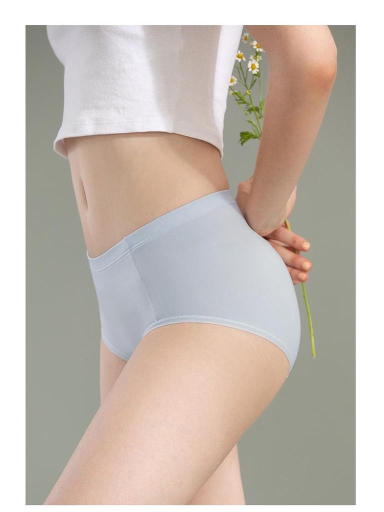 Women's Mid-High Waist Modal Cotton Triangle Panties - Comfortable, Breathable Underwear for Autumn/Winter