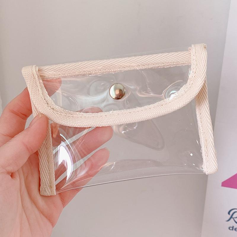 Small Transparent Coin Purse Pvc Clear Mini Female Purses Women Girls Key Lipstick Earphone Coin Storage Bags Wallet Pouch