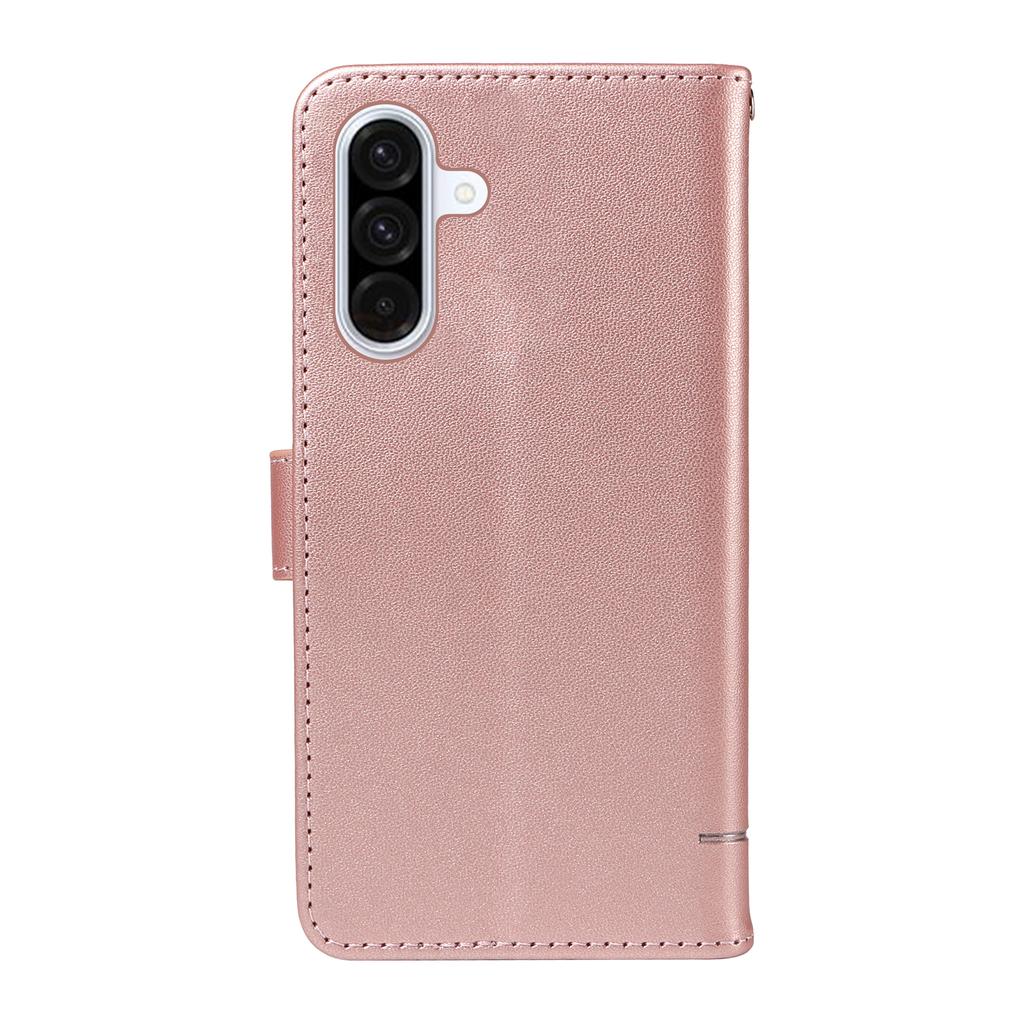 For Samsung Galaxy A36 5G Case Cat Pattern Imprint Leather Phone Cover with Wrist Strap