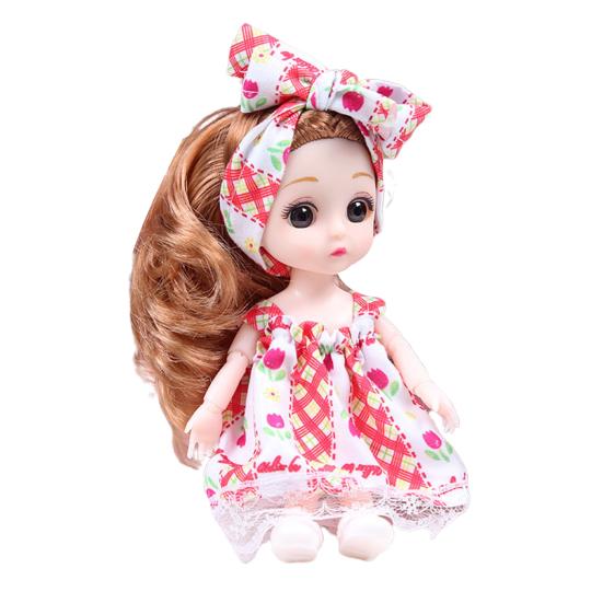 17cm Practical Princess Doll Replaceable Compact 13 Joints Movable Rich Facial Details BJD Dolls with