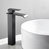 Square Waterfall Basin Sink Faucet Chrome/Black Brass Bathroom Basin Faucet Mixer Tap Hot and Cold Sink Faucet Toilet Faucet