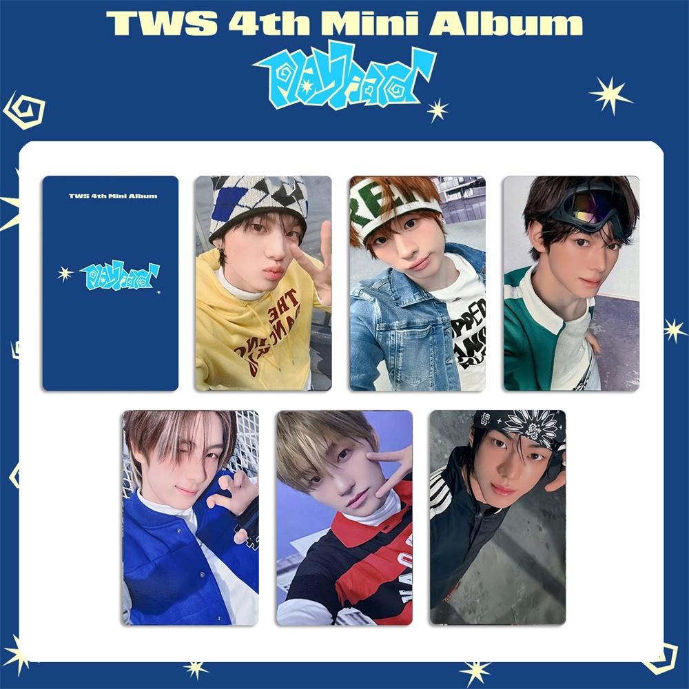 TWS 4-й альбом Mimi K4 Карта PLAY HARD Счастливая карта Отдельные фотокарточки SHINYU DOHOON YOUNGJAE HANJIN JIHOON KYUNGMIN Селфи-карты