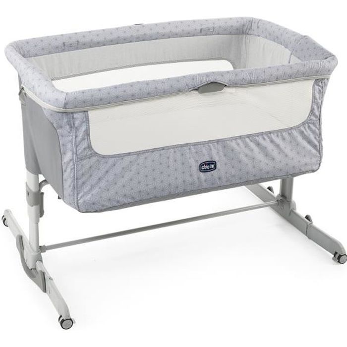 Next2Me Dream Silver Co-sleeping Cradle - CHICCO - From 0 Months - Adjustable Height - Mattress Included