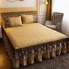 3-piece Bed Skirt Set Modern Minimalist Lace Bedspread Household Dustproof and Machine Washable Thickened Bed Covers