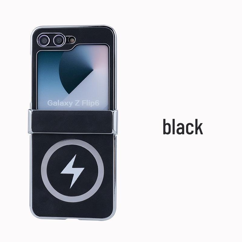 Магнитный чехол для телефона с текстурой кожи для Samsung Z-Flip7/Z-Flip6