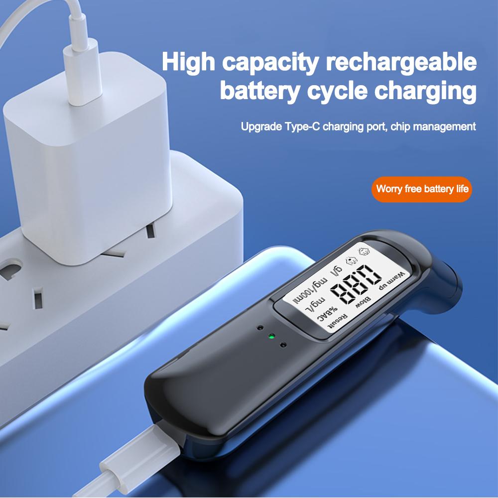 Portable Non-Contact Alcohol Tester with LED Display Alcoholmeter Alcohol Detector Breathalyzer Vehicle Diagnostic Tool Drunk Driving Prevent