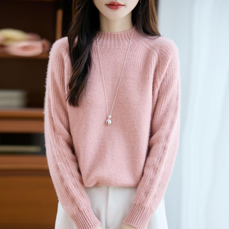 Женский кашемировый свитер Qinghe кашемир 30% кашемир 70% шерсть осенне-зимний пуловер теплый и модный