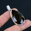Natural Faceted Smoky Quartz Gemstone Pendant, 925 Sterling Silver, Pendant Jewelry, Handmade Silver Pendant Jewelry for Gift, Easter Gift