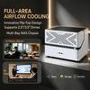 Корпус NAS I4C на 4 отсека Мини ITX Шасси для домашнего сервера SATA с горячей заменой 3,5 2,5-дюймовых HDD Поддержка FLEX PSU