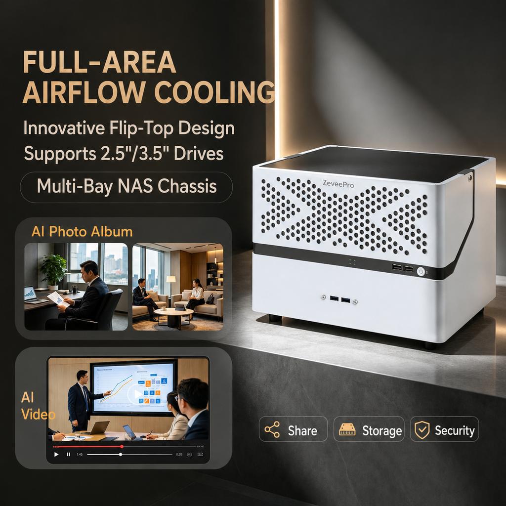Корпус NAS-сервера на 6 отсеков Micro-ATX Mini-ITX Шасси для хранения данных с SATA-бэкплейном, 4 полноразмерных PCI-слота и поддержкой двух 120-мм вентиляторов