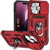 Protective Case for iPhone 16 Pro - BOOLING - Rigid Shockproof - Red - Ring Stand - PC/TPU