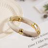 Stretchy Bohemia Style Bracelets Acrylic Curved Tube Bangle Vintage Leopard Bracelets  Gifts