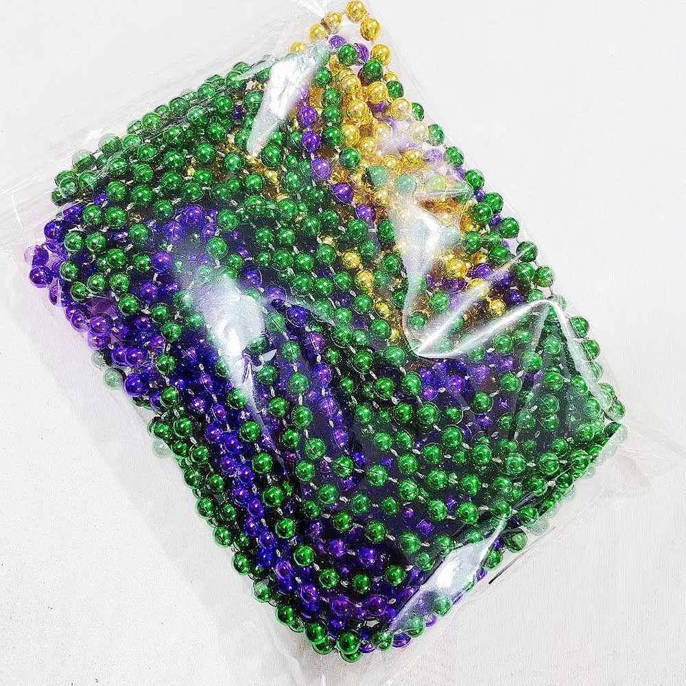 Masquerade Beaded Necklace St. Patrick's Day Independence Day Mardi Gras Beads Mardi Gras Party