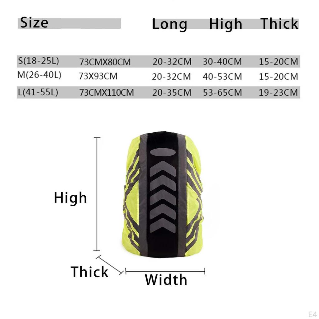 Водонепроницаемый чехол-дождевик для рюкзака, светоотражающий, противоскользящий, для велопоездок, путешествий