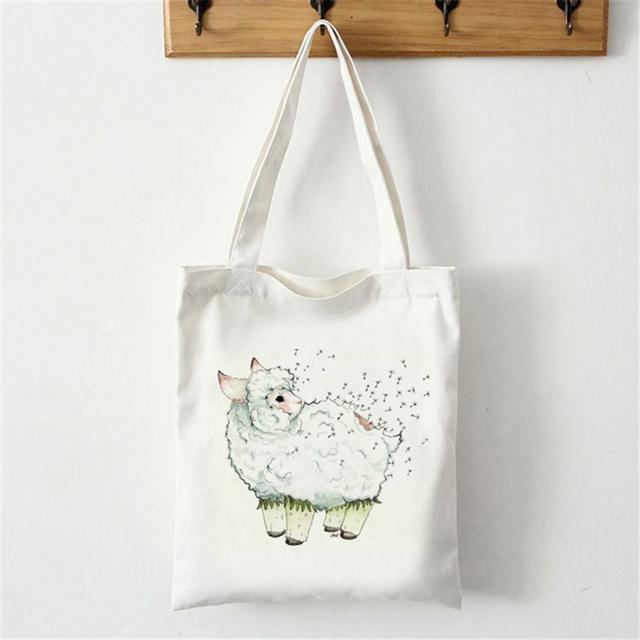 Женская холщовая большая сумка через плечо, художественная сумка для покупок, большая вместительная сумка в стиле панк, эстетика ретро, ​​картина в стиле Харадзюку.