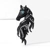 Luxury Horse Head Brooch Rhinestone Dripping Oil Enamel Jewelry Accessories  Party
